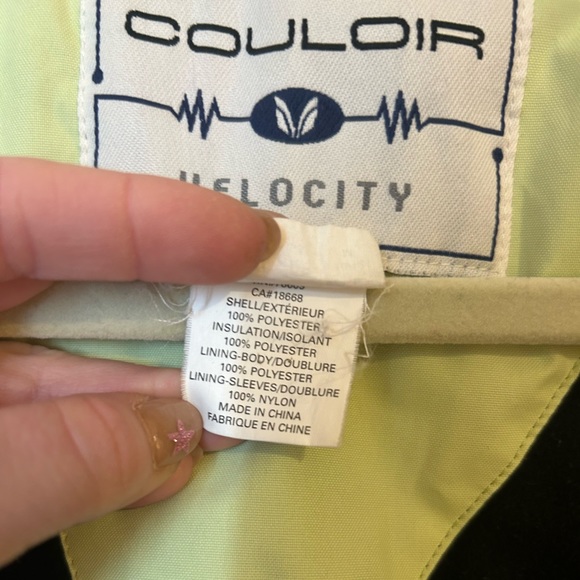 Couloir Velocity Ski & Snow Jacket; women’s size Medium, light green and white - Picture 2 of 16